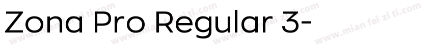 Zona Pro Regular 3字体转换